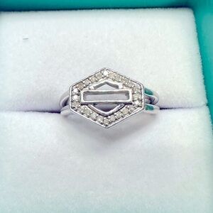 Harley Davidson women’s sterling silver shield ring size 7